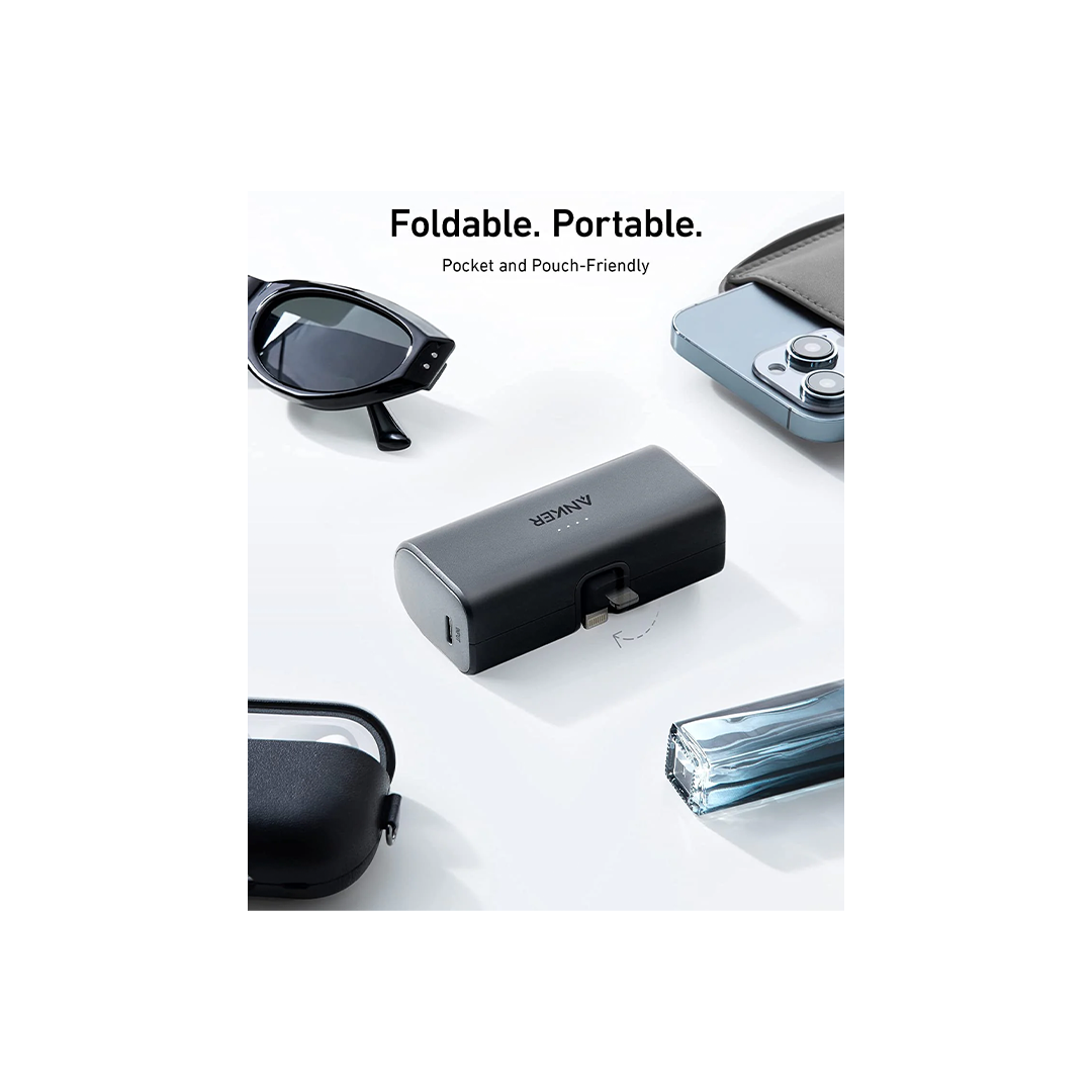Anker Nano 12W, Built-In Lightning Connector Power Bank - Black in Qatar Anker Nano 12W, Built-In Lightning Connector Power Bank - Black in Qatar